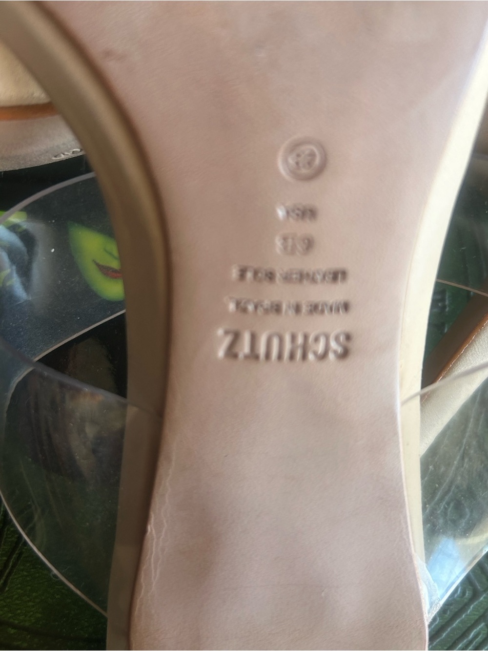 SCHUTZ Clear Strap Nude Slide Heels NWOT - Sz 6 - Picture 6 of 6